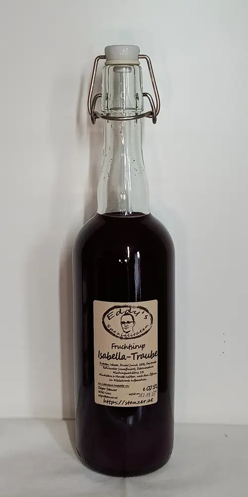Isabella-Trauben Fruchtsirup